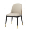 Italian light luxury faux leather dining chairs